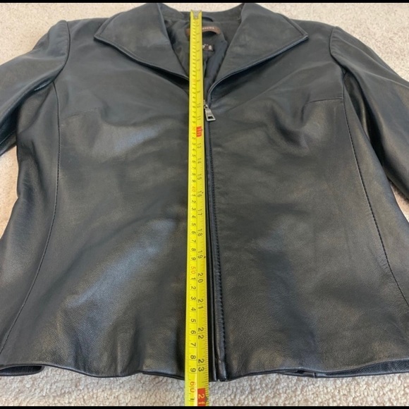 Danier Leather black soft leather Moto jacket Sz S NWOT - Picture 6 of 6